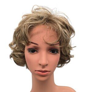 Jaclyn Smith Style Womens Short Wavy Blonde Wig A4526 Average Modacrylic Fiber